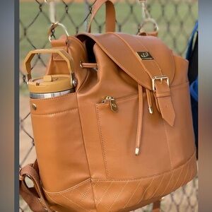 Brown Leather Baby Bag by